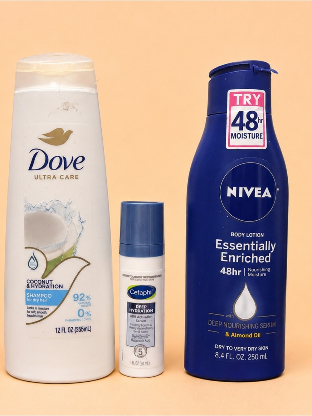Dove Nivea Cetaphil Haircare and Skincare Bundle